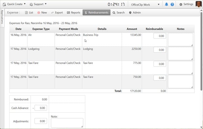 Expense Reimbursement Expense Reimbursement