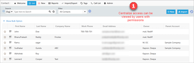centralized access to users