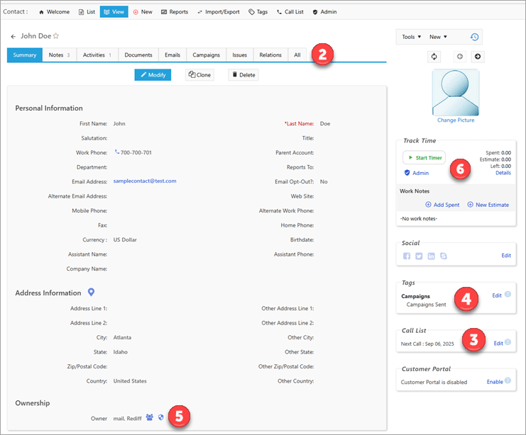 simple contact manager