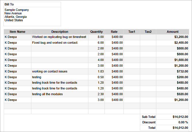 convert timesheet into invoice