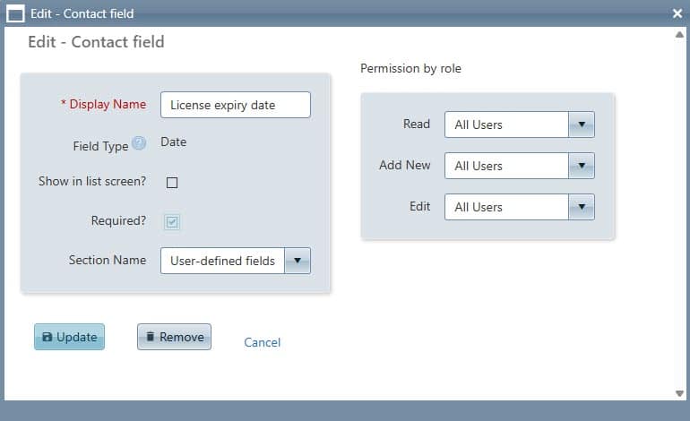 custom fields in contacts custom fields in contacts